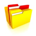 Folders over white background Royalty Free Stock Photo