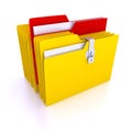 Folders over white background Royalty Free Stock Photo