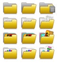 Folders Set - Computer Applications Folders 03 Royalty Free Stock Photo