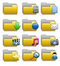 Folders Set - Computer Applications Folders 04 Royalty Free Stock Photo