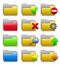 Folders Set - Web Media Applications Folders 01 Royalty Free Stock Photo