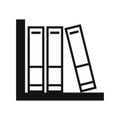 Folders on the shelf simple icon Royalty Free Stock Photo