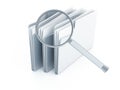 Folders under magnifier Royalty Free Stock Photo