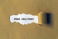 Free delivery on white paper