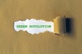 Green revolution on white paper Royalty Free Stock Photo