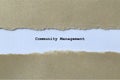 community management on white paper