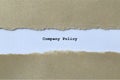 company policy on white paper