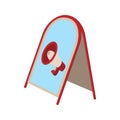 Folding advertising stand icon