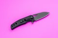 Black pocket knife Royalty Free Stock Photo