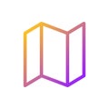 Folding brochure pixel perfect gradient linear ui icon Royalty Free Stock Photo