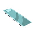 folding camping cot cartoon vector illustration