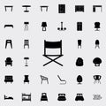 folding chair icon. Furniture icons universal set for web and mobile