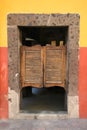 Folding door in old saloon