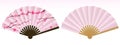 japanese folding fan cherry blossom isolated - 3d illustration Royalty Free Stock Photo