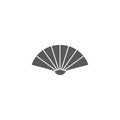 Folding Fan vector icon symbol isolated on white background Royalty Free Stock Photo