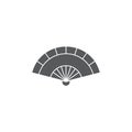 Folding Fan vector icon symbol isolated on white background