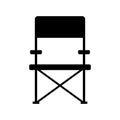 Folding fishing chair icon isolated on white background. Vector illustration