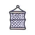 folding fishing net bag color vector doodle simple icon Royalty Free Stock Photo