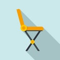 Folding furniture icon, flat style Royalty Free Stock Photo