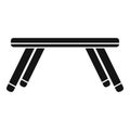 Folding kids table icon, simple style