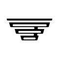 folding lunchbox glyph icon vector illustration black Royalty Free Stock Photo