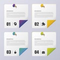Folding Paper. Modern infographic template. Vector