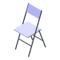 Folding plastic chair icon, isometric style Royalty Free Stock Photo