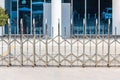 Folding retractable fence on casters. barrier on casters. Sliding gates on rollers. Pedestrian barrier. Barricade Gate. Chrome bar