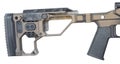Folding rifle stock that can be adjusted for the shooter Royalty Free Stock Photo