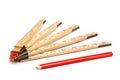 Folding rule and a pencil Royalty Free Stock Photo