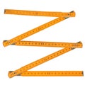 Folding rule. Tape measure illustration. Isolated Royalty Free Stock Photo
