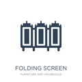 folding screen icon in trendy design style. folding screen icon isolated on white background. folding screen vector icon simple Royalty Free Stock Photo