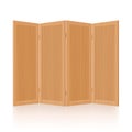 Folding Screen Wooden Room Divider Furniture Royalty Free Stock Photo