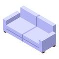 Folding soft sofa icon, isometric style Royalty Free Stock Photo