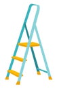 Folding step ladder vector cartoon illustration.