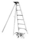 Folding Step Ladder, vintage illustration