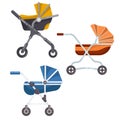 Folding stroller or newborn baby, infant carriage