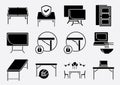 folding table glyph icon set