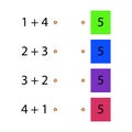 Folding trainer. Choose the correct answer. Addition tables. Fill in the missing numbers. Logic game. Children education