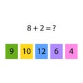 Folding trainer. Choose the correct answer. Addition tables. Fill in the missing numbers. Logic game. Children education