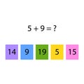Folding trainer. Choose the correct answer. Addition tables. Fill in the missing numbers. Logic game. Children education