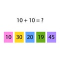 Folding trainer. Choose the correct answer. Addition tables. Fill in the missing numbers. Logic game. Children education