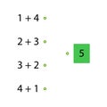 Folding trainer. Choose the correct answer. Addition tables. Fill in the missing numbers. Logic game. Children education