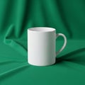Folds and shadows, adding depth to the scene. The mug has a smooth Royalty Free Stock Photo