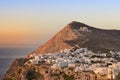 Folegandros at sunset Royalty Free Stock Photo