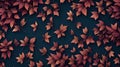 An Artistic Creation of Exotic Leaves in Warm Summery Colors Through Generative AI Royalty Free Stock Photo