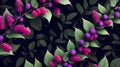 An Artistic Creation of Exotic Leaves in Warm Summery Colors Through Generative AI Royalty Free Stock Photo