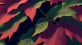 An Artistic Creation of Exotic Leaves in Warm Summery Colors Through Generative AI Royalty Free Stock Photo