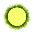 Foliage round frame. Vector is isolated on a white background. Leaves of plants, tree branches. Summer.