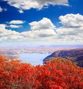 The foliage scenery from the top of Bear Mountain